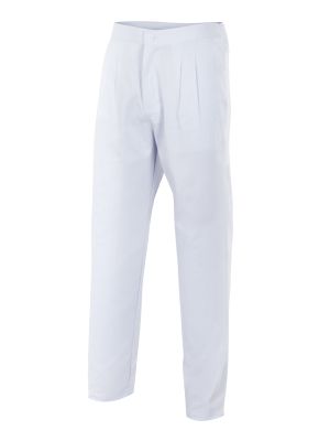 Białe piżamy Velilla z bawełnianym guzikiem do personalizacji widoku 1