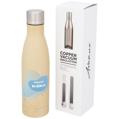 Botella con aislamiento de cobre al vacío de 500 ml Vasa madera