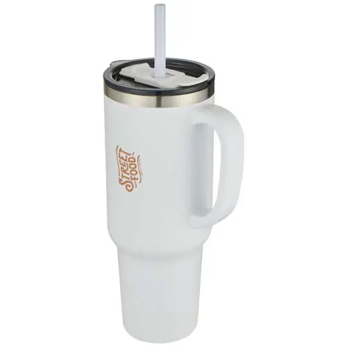 Vaso de cobre de 1200 ml con doble pared, pajita, aislamiento y certificado RCS 