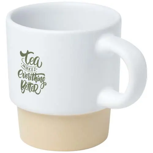Taza de espresso apilable de 130 ml con fondo de arcilla 