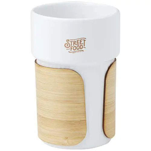 Vaso de 340 ml con funda de bambú 