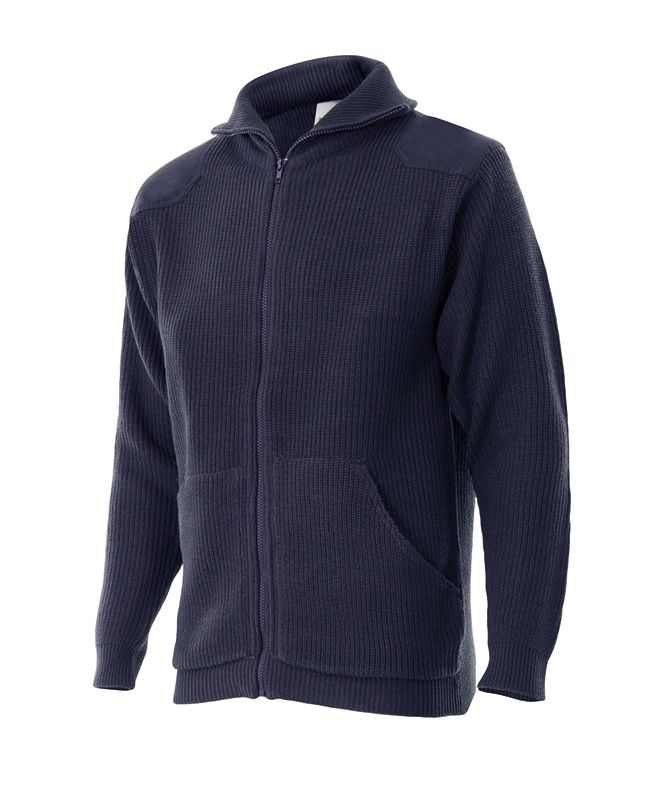 Bluza robocza z grubej dzianiny Velilla z akrylowym golfem i widokiem logo 1
