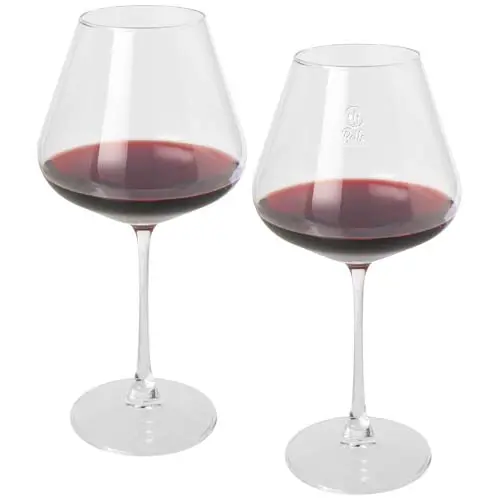 Set de 2 vasos de vidrio para vino 
