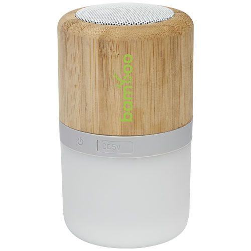 Bambusowy głośnik Bluetooth® Aurea z podświetleniem 