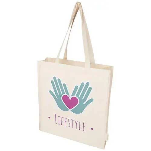 Bolsa Tote de 14 l con refuerzos orgánica de 180 g/m² 