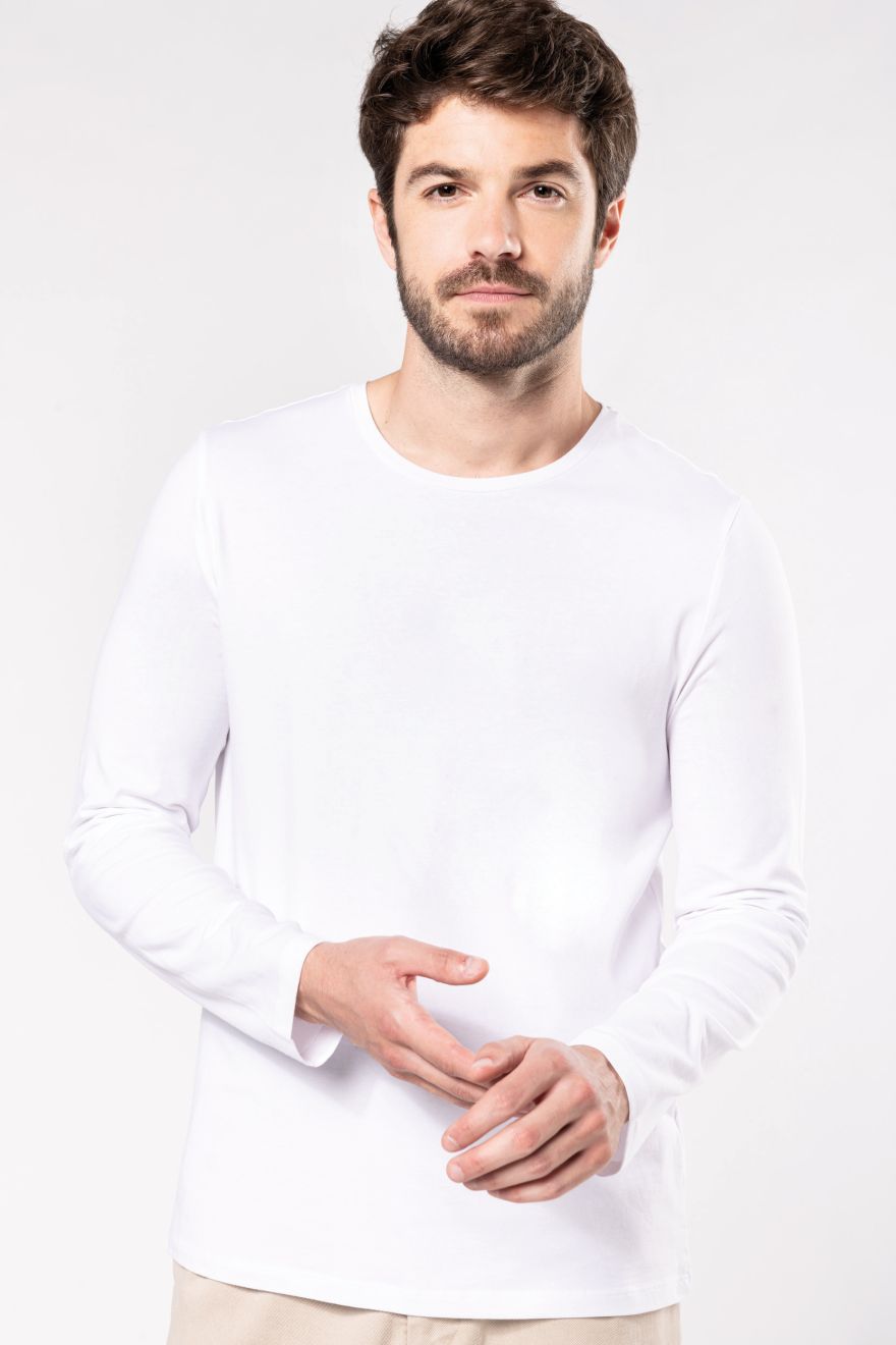 Męska koszulka z długim rękawem z elastanu