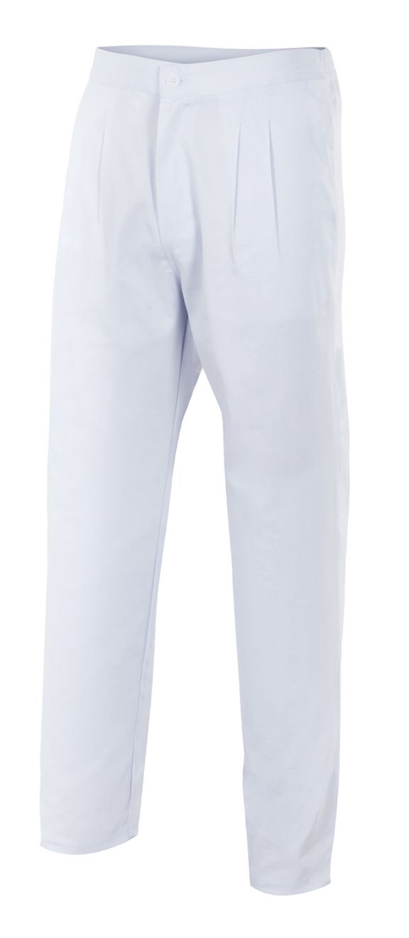 Białe piżamy Velilla z bawełnianym guzikiem do personalizacji widoku 1