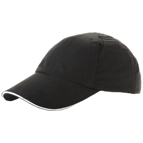 Gorras deportivas cool fit 6 sections alley de poliéster con logo vista 1