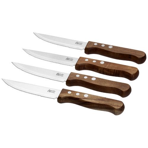 Cuchillos of 4 piece jumbo meat knives de metal con logo vista 1