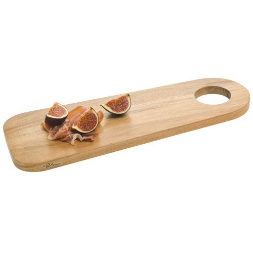 Aperitivos tabla para servir bistro de madera con impresión vista 1
