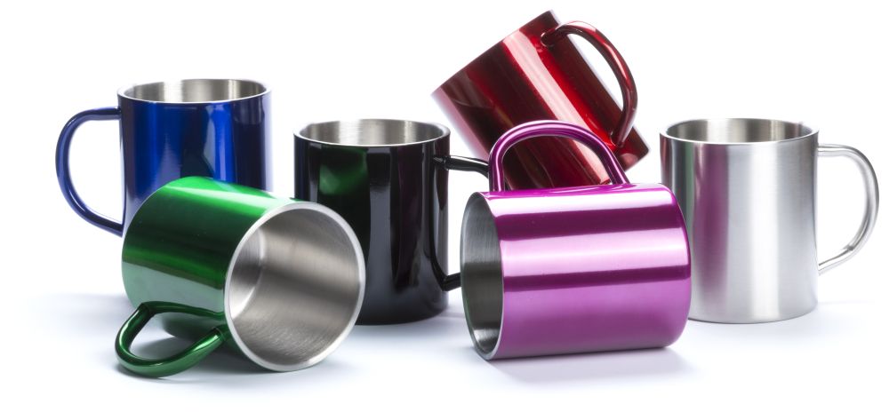 Taza clásica yozax de metal para personalizar vista 1