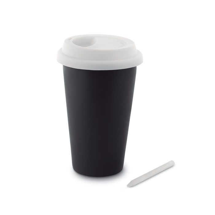 Vasos para llevar chalcky de cerámica con logo vista 2