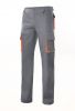Dwukolorowe spodnie robocze Velilla z wieloma kieszeniami 103004 z szaropomarańczowej bawełny z widocznym nadrukiem 1