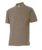 Robocze koszulki polo z krótkim rękawem 105502 z bawełny w kolorze piaskowego beżu z widocznym nadrukiem 1