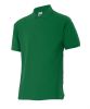Robocze koszulki polo z krótkim rękawem 105502 z bawełny w kolorze leśnej zieleni z widocznym nadrukiem 1