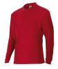 Robocze koszulki polo z długim rękawem 105503 z czerwonej bawełny z widocznym nadrukiem 1