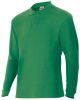 Robocze koszulki polo z długim rękawem z weluru 105503 z zielonej bawełny z widocznym nadrukiem 1