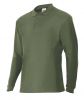 Robocze koszulki polo z długim rękawem 105503 z zielonej bawełny myśliwskiej z widocznym nadrukiem 1
