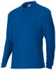 Robocze koszulki polo z długim rękawem 105503 z niebieskiej bawełny z widocznym nadrukiem 1
