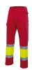 Odblaskowe, dwukolorowe spodnie z welurową podszewką o wysokiej widoczności, z bawełny, czerwono-żółty, fluorescencyjny 1