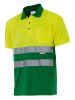 Dwukolorowe odblaskowe koszulki polo z krótkim rękawem 173 welurowe, fluorescencyjne żółty poliester trawiasta zieleń widok 1