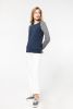 Dwukolorowa bluza z organicznej bawełny Okrągły dekolt Raglanowe rękawy dla kobiet Długie rękawy