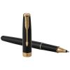 Bolígrafos de lujo sonnet roller de metal negro intenso dorado vista 1