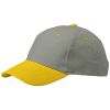 Gorras deportivas grip de 100% algodón gris amarillo con impresión vista 1