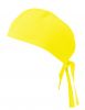 Czapki kuchenne Velilla 190 gr fluo żółty bawełniany kapelusz z paskami do personalizacji widoku 1