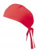Czapki kuchenne Velilla 190 gr koralowo-czerwony bawełniany kapelusz z paskami do personalizacji widoku 1