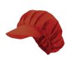 Czerwone bawełniane czapki kuchenne z weluru, aby dostosować widok 1