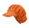 Pomarańczowe bawełniane czapki kuchenne welurowe, aby dostosować widok 1