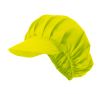 Fluorescencyjne żółte bawełniane czapki kuchenne z weluru, aby dostosować widok 1