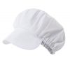 Białe bawełniane czapki kuchenne z weluru, aby dostosować widok 1