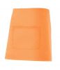 Krótkie fartuchy cateringowe welurowe z centralną kieszenią z jasnopomarańczowej bawełny, aby dostosować widok 1