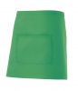 Krótkie fartuchy cateringowe welurowe z zieloną bawełnianą środkową kieszenią do personalizacji widoku 1