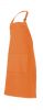 Fartuchy cateringowe velilla śliniak z kieszenią z klamrą pomarańczowa bawełna do personalizacji widok 1