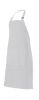 Fartuchy cateringowe velilla śliniak z kieszenią z klamrą z białej bawełny, aby dostosować widok 1