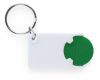 Llaveros con moneda zabax verde con logo vista 1