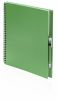 Cuadernos con anillas tecnar de cartón ecológico verde con logo vista 1