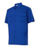 Niebieskie bawełniane koszule robocze z krótkim rękawem, widok 1