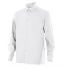 Koszule robocze welurowe z długim rękawem i jedną kieszenią z białej bawełny widok 1
