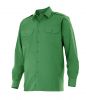 Koszule robocze z weluru z długim rękawem i zielonymi bawełnianymi paskami widok 1