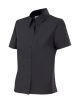 Czarne, bawełniane koszule robocze Velilla z krótkim rękawem i nadrukiem 1