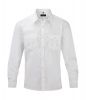 Koszule z długim rękawem russell frs71800 biały z logo obraz 1
