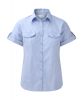 Koszule z krótkim rękawem russell frs74900 blue z logo obraz 1