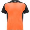 Koszulki sportowe roly bugatti poliester pomaranczowy fluorescencyjny czarny z reklamą obraz 1