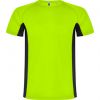 Koszulki sportowe roly shanghai kids poliester zielony fluorescencyjny czarny z logo obraz 1