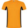 Koszulki sportowe roly shanghai kids poliester pomaranczowy fluorescencyjny czarny z logo obraz 1