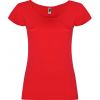 Koszulki z krótkim rękawem roly guadalupe woman 100% bawełna czerwony wydrukowany obraz 1